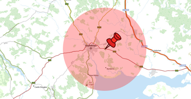Quick to book and ready to collect in Dumfries