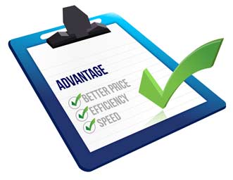 The advantage of better price, efficiency and speed.
